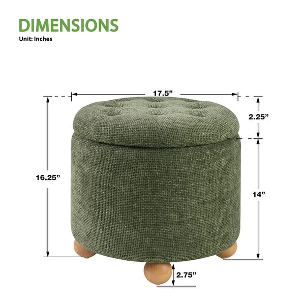 dimension image slide 0 of 3, Naomi Storage Ottoman