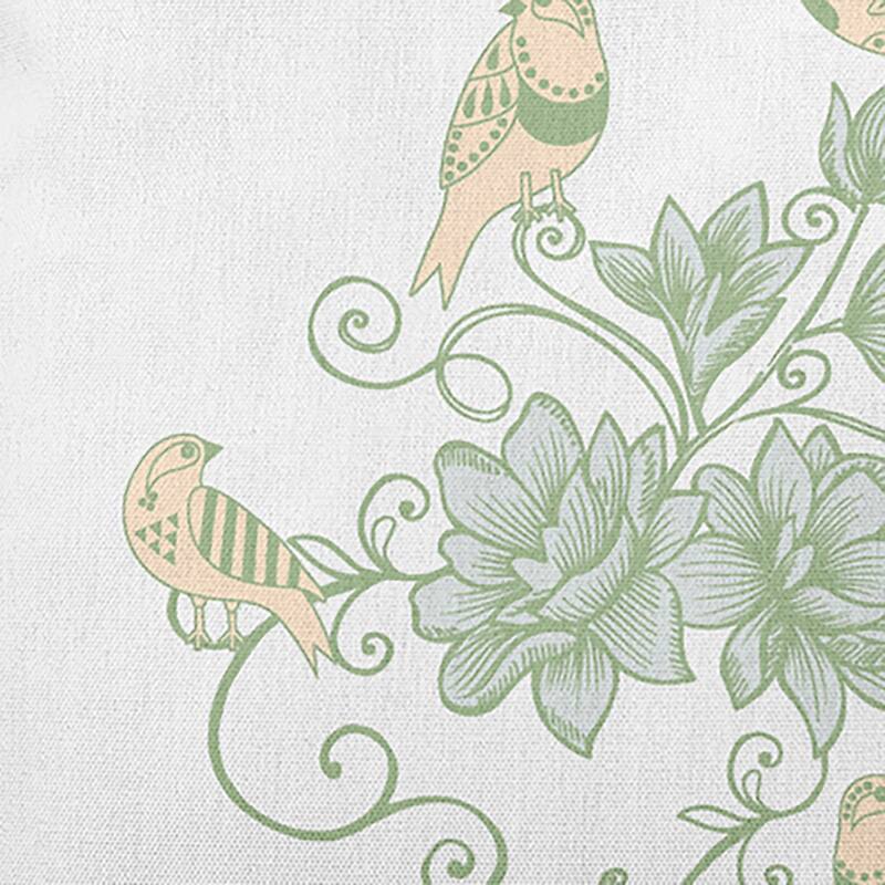 Birds And Flowers Decorative Throw Pillow