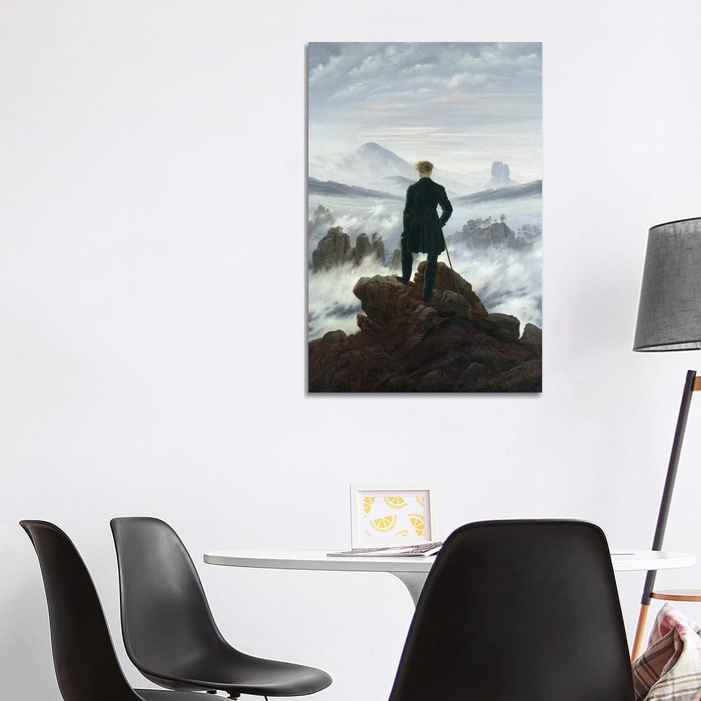 iCanvas "The Wanderer above the Sea of Fog, 1818 " by Caspar David Friedrich Canvas Print