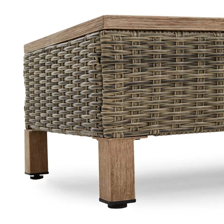 Wicker Centrahoma Coffee Table 13.8'' H X 22.2'' W X 43.3'' L