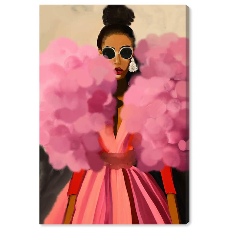 Wynwood Studio Fashion and Glam Glamorama Pink Pink and Coral Bohemian & Eclectic Wall Art Canvas Print