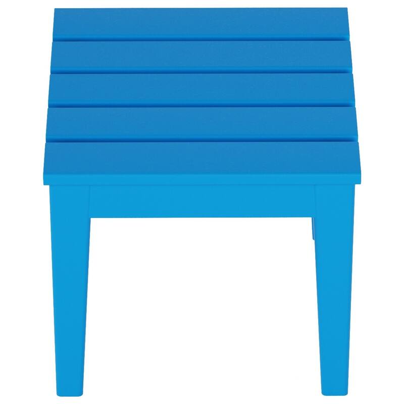Shoreside HDPE Eco-Friendly All Weather Square Modern 18" Side Table