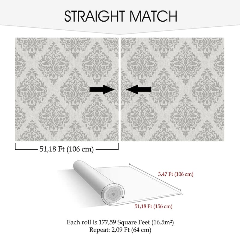 SUSSEXHOME Removable Wallpaper-Waterproof, Strippable, Light Resistance & Cleanable Wall Paper Roll-Wallpaper-Ottoman