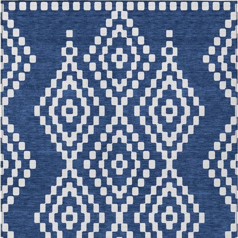 HomeRoots Geometric Transitional Rectangle Outdoor Rug