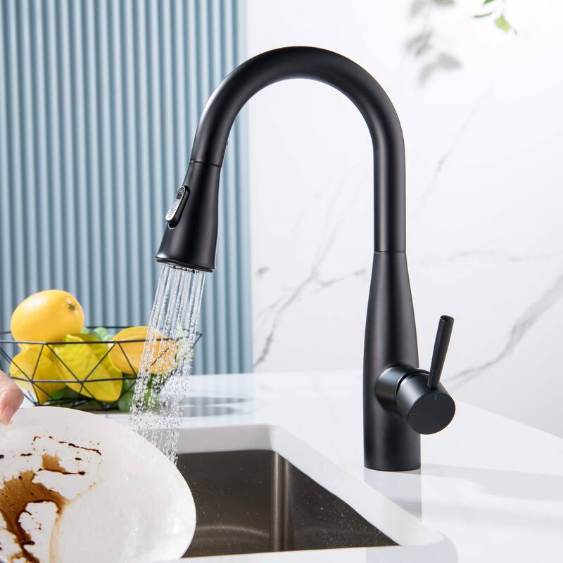 Bari Single Handle Pull Down Kitchen & Bar Sink Faucet