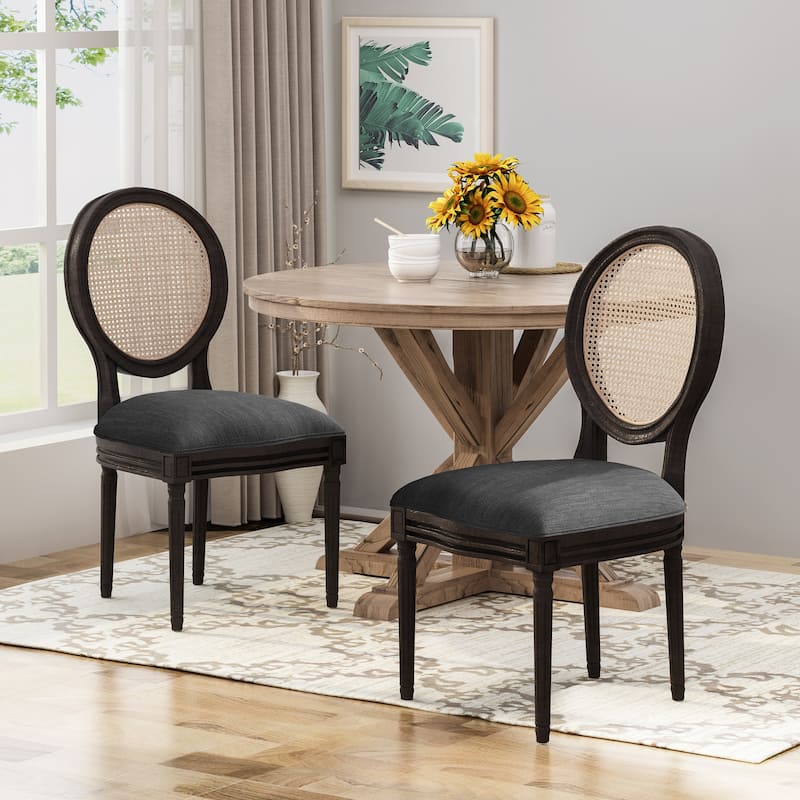 Govan Wooden Dining Chairs with Cushions (Set of 2) by Christopher Knight Home