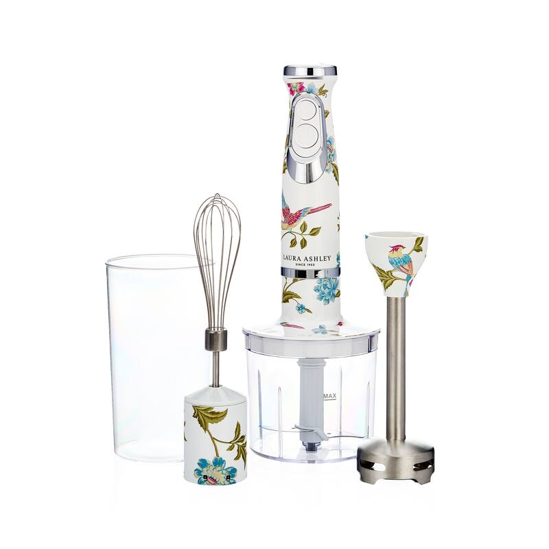Laura Ashley 500-watt Hand Blender 4-in-1 Set - White