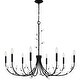 preview thumbnail 2 of 4, Heiress 8-Light Matte Black Chandelier