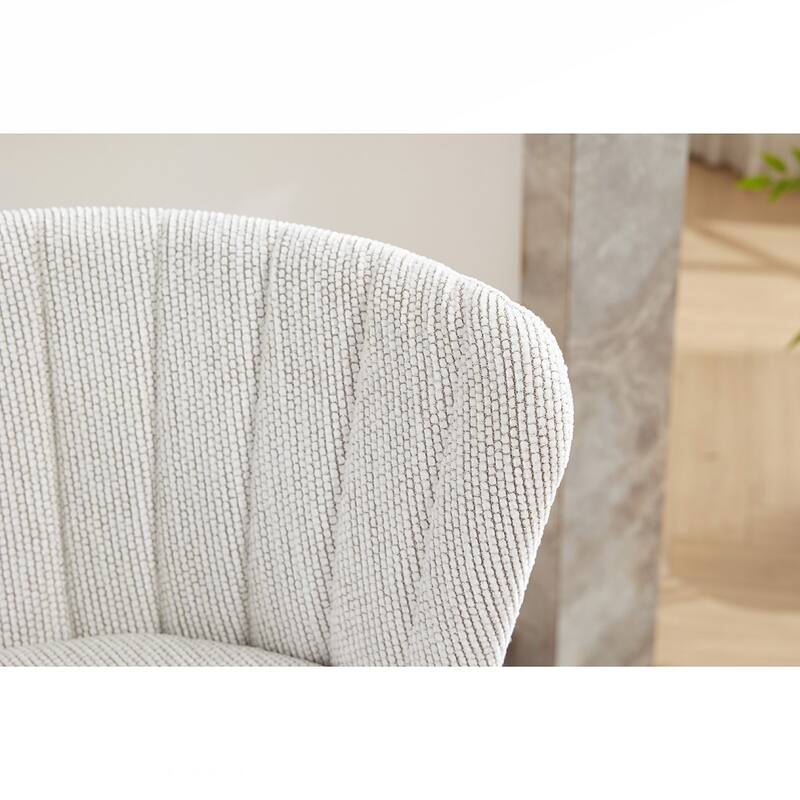 2PCS Swivel Velvet Metal Frame Bar Stools