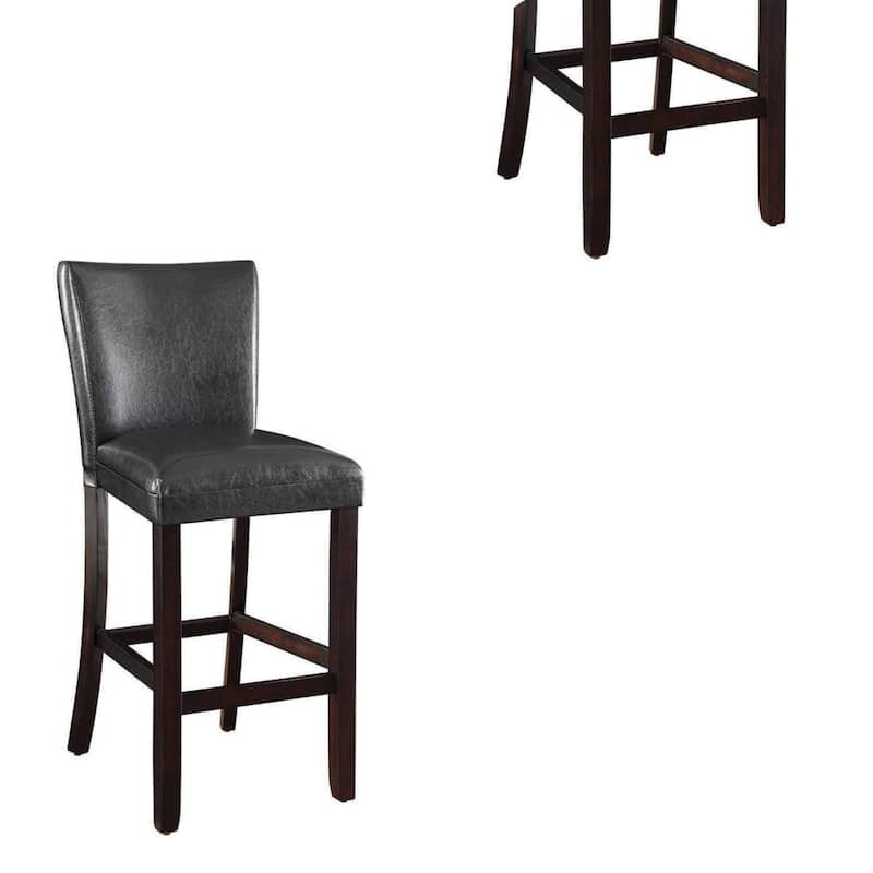 Comfortable Bar Stool, Brown, Set of 2 - 44.5 H x 24 W x 19 L Inches
