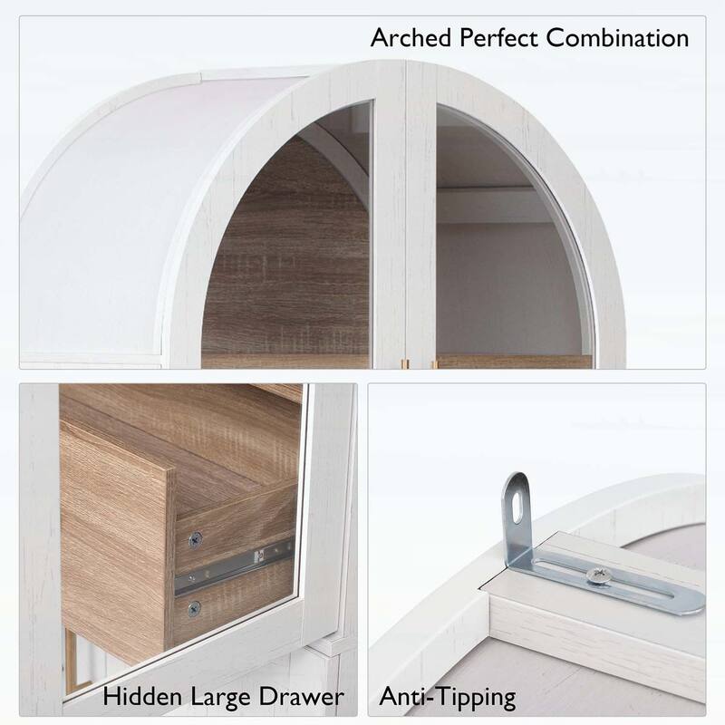 71 Inch Tall Cabinet for Versatile Storage and Elegant Farmhouse Design