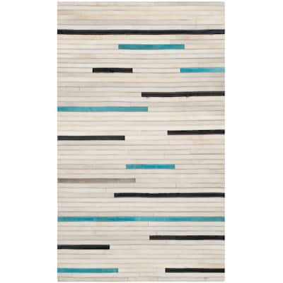 SAFAVIEH Handmade Studio Leather Borghild Modern Leather Rug