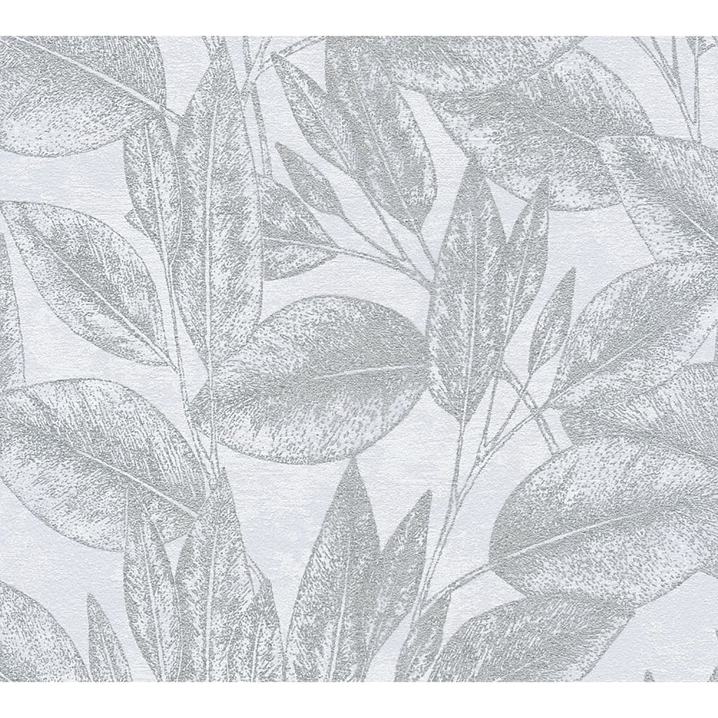 Advantage Suki Silver Leaves Wallpaper - 20.9in x 396in x 0.025in - 20.9in x 396in x 0.025in