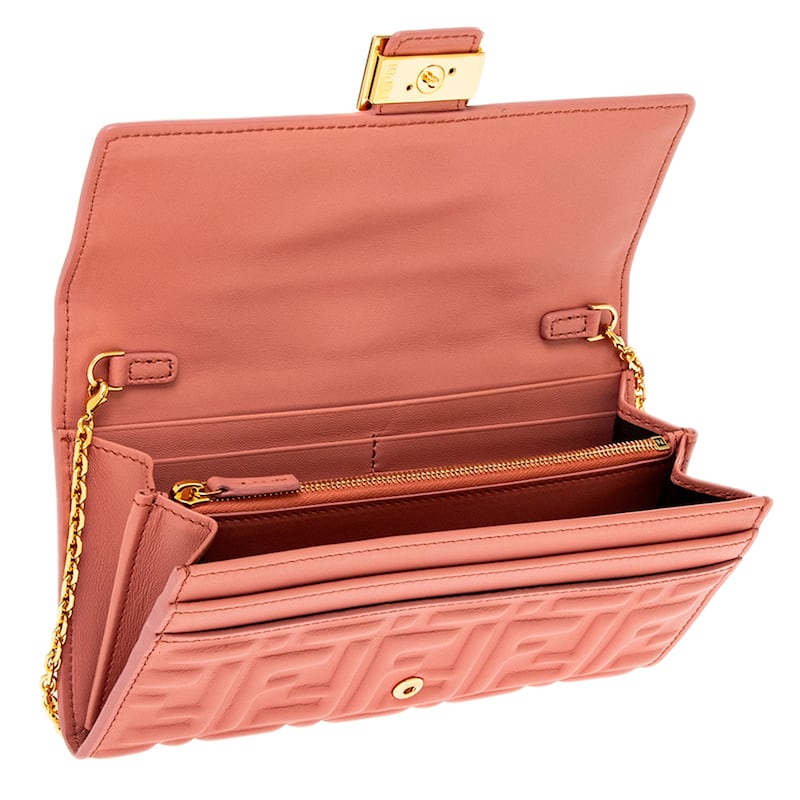Fendi Baguette Continental Wallet with Chain