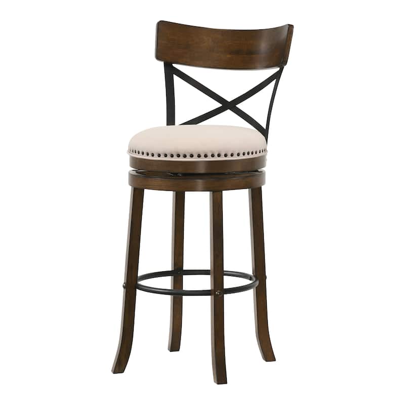 Heidi Modern Farmhouse Swivel Barstools (Set of 2) by Furniture of America