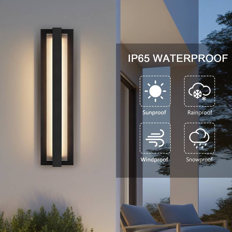 Modern Outdoor Wall Lights Exterior Lighting Fixtures With Glass Shade