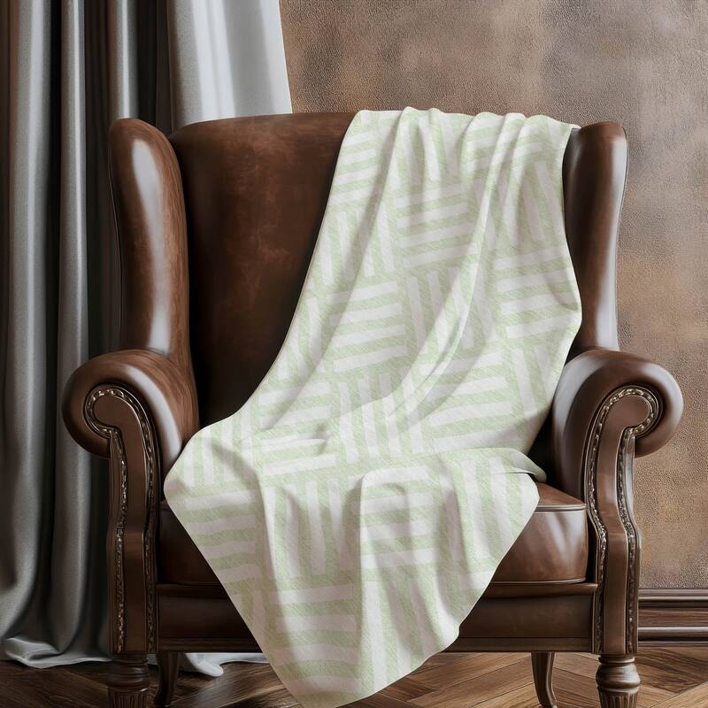Premium Machine Washable Contemporary Geo Sherpa Throw Blanket
