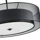 preview thumbnail 20 of 71, 3-Light 20"W Drum Fabric Semi Flush Mount Pendant Chandelier