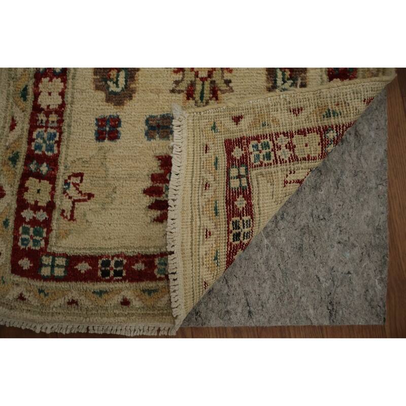 Hand Knotted Oriental 100% Wool Carpet Traditional Floral Beige & Ivories Peshawar Area Rug - 2' 7'' X 1' 8''