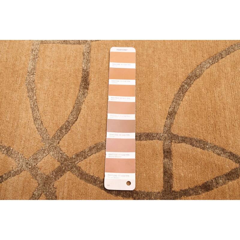 ECARPETGALLERY Hand-knotted Opulence Light Brown Silk, Wool Rug - 6'0 x 9'0