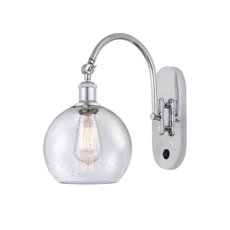 Innovations Lighting 518-1W-14-8 Athens Sconce Athens 14" Tall Wall - Polished Chrome / Seedy