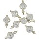 preview thumbnail 5 of 3, 8-Count Champagne Shatterproof Finial Christmas Ornaments, 4.75"