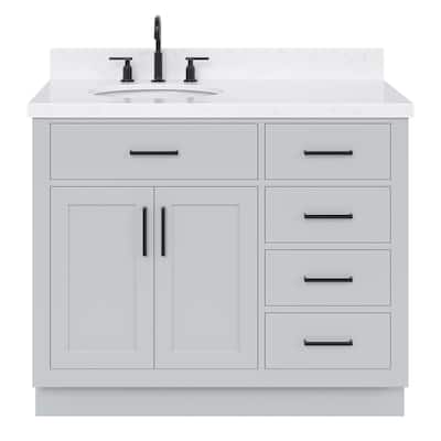 Ariel T042SLCQOVO Hepburn 42" Free Standing Single Basin Vanity Set