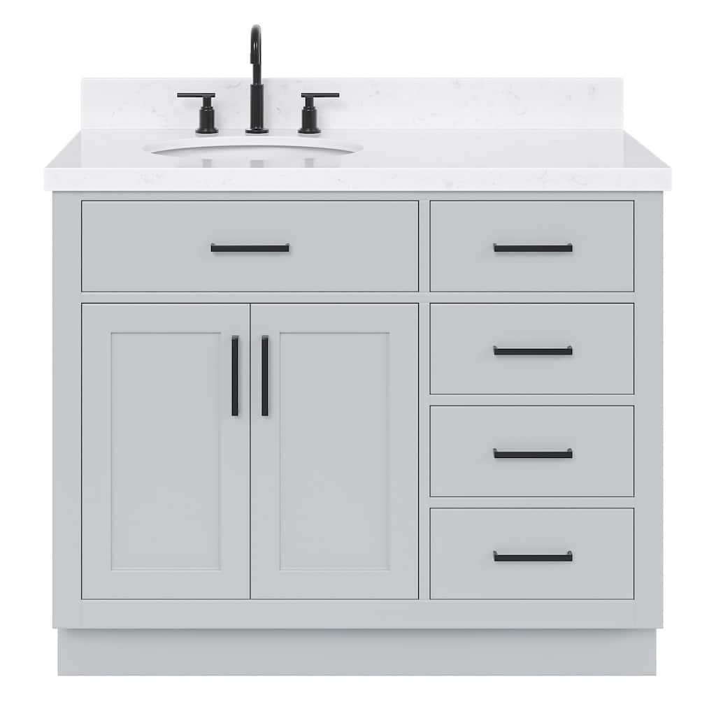 Ariel T042SLCQOVO Hepburn 43" Free Standing Single Basin Vanity Set