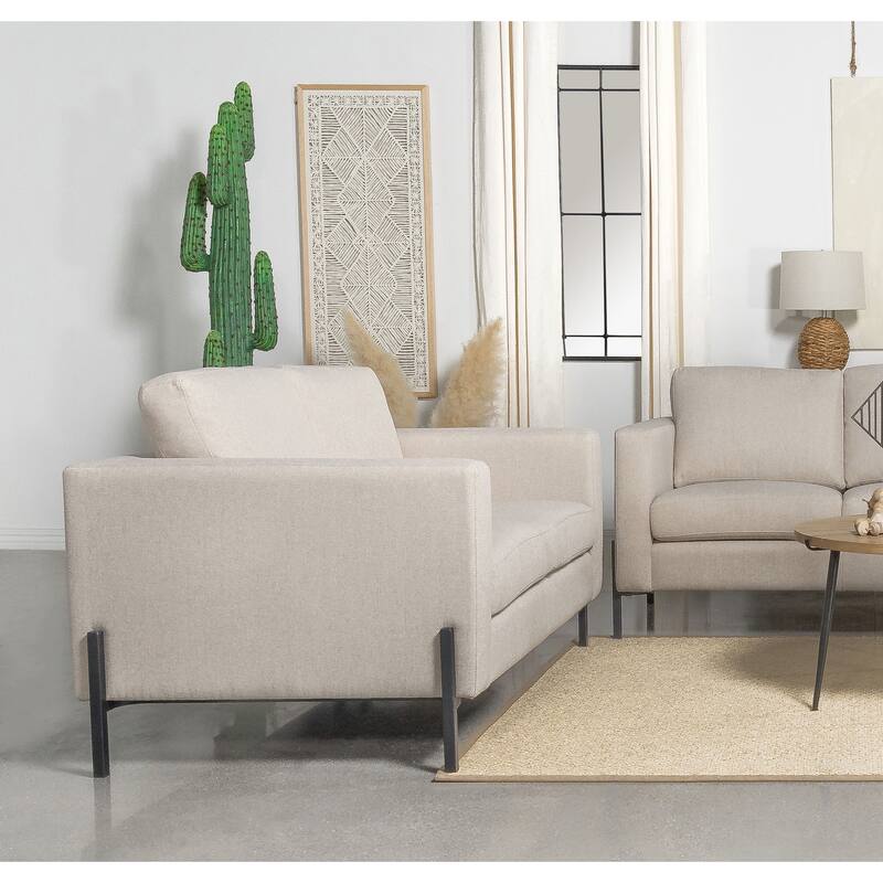 Dulcie Loose Back Upholstered Loveseat - Oatmeal