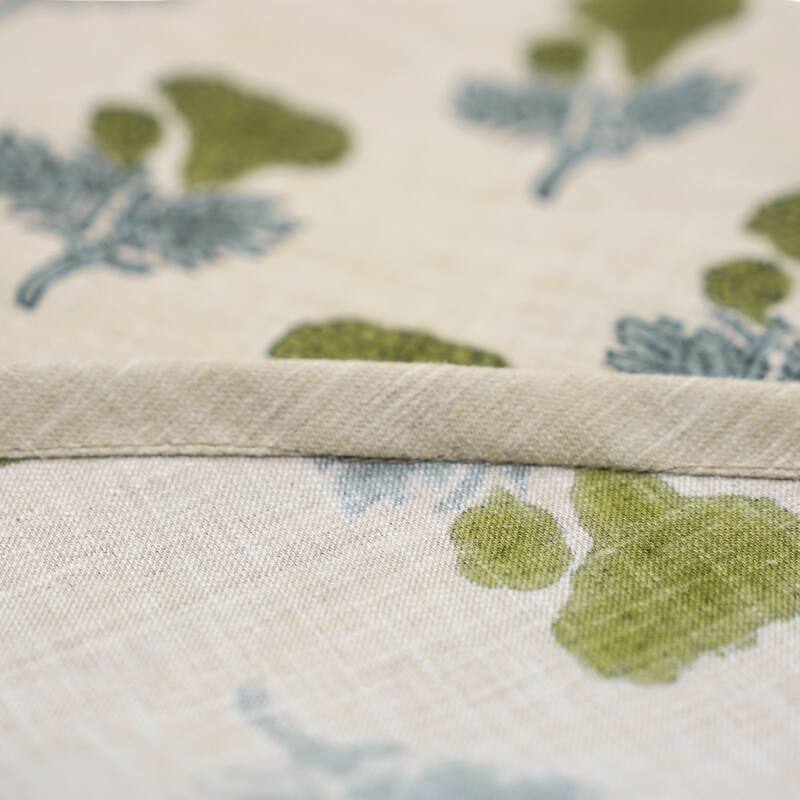 Fabdivine Block Print Linen Blend Home Decor Christmas Tree Skrit