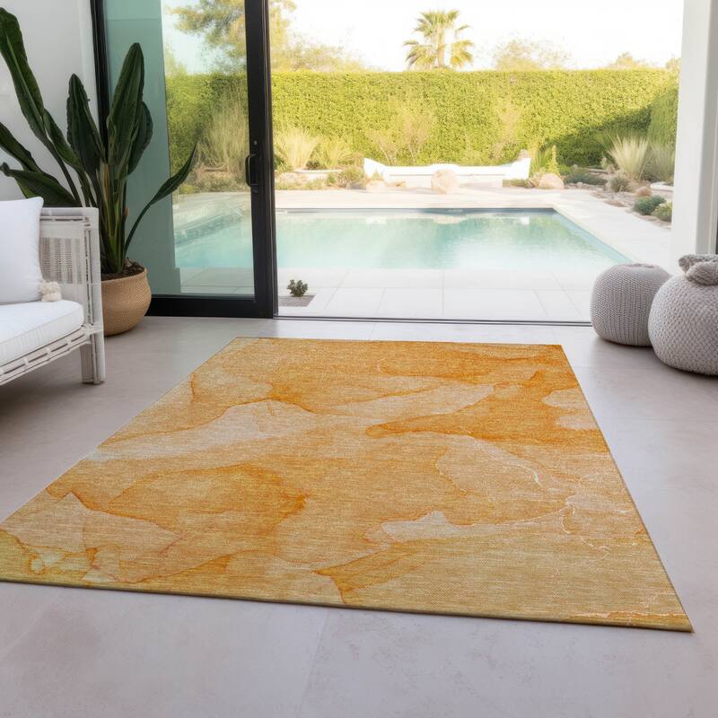 Almilo Artistic Abstract Weather Resistant Versatile Elegance Outdoor Rug
