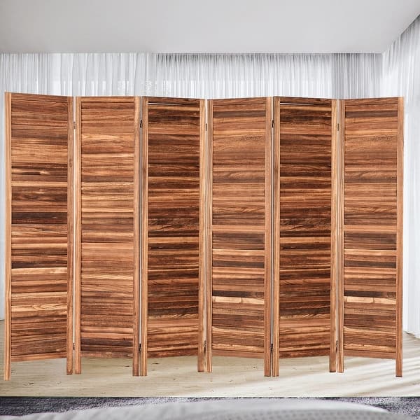 slide 2 of 33, 5.6 Ft Tall 4/6/8 Panel Wood Room Divider Folding Privacy Screen