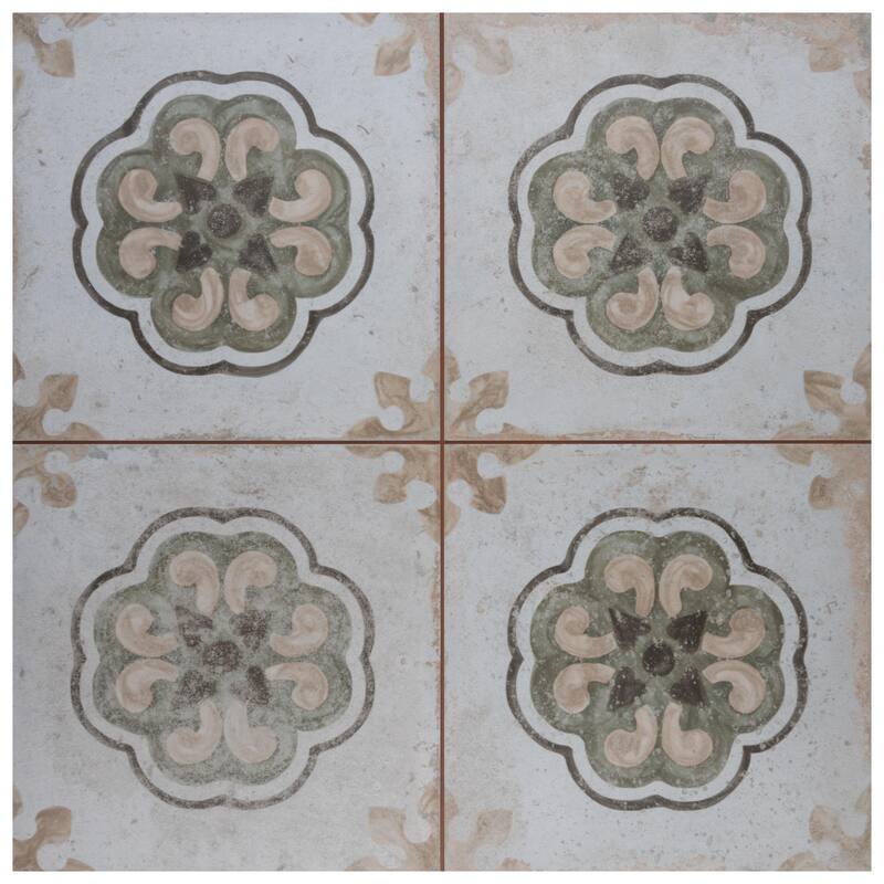 Merola Tile Kings Porto Flavia 17-5/8" x 17-5/8" Ceramic Floor and Wall Tile