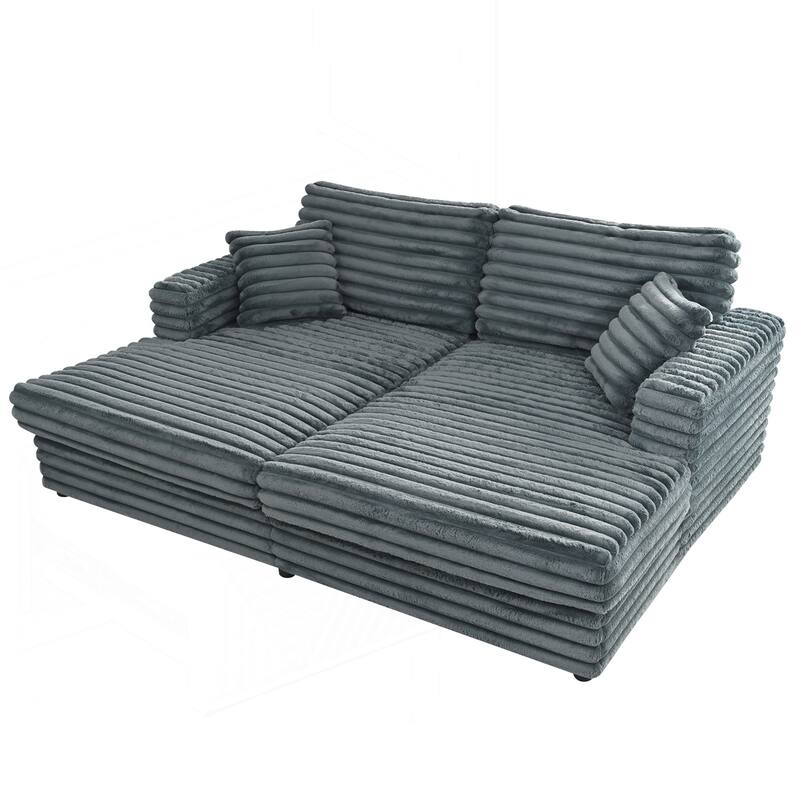Comfortable Oversized Sofa with Plush Pillows for Relaxing Moments