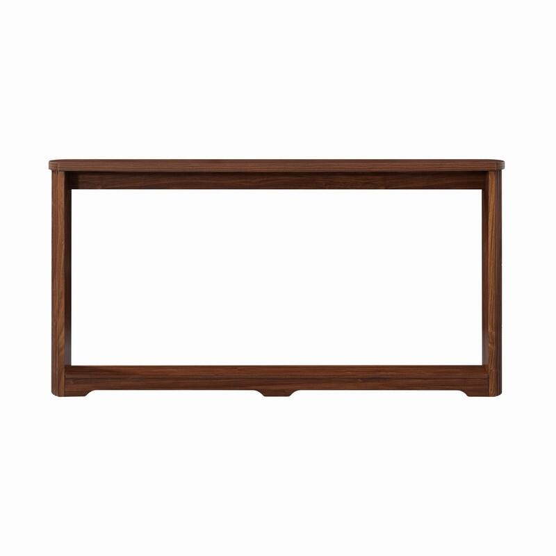 70.1" Narrow Wooden Sofa Table with Corrugated Texture for Entranceways and Living Room Décor