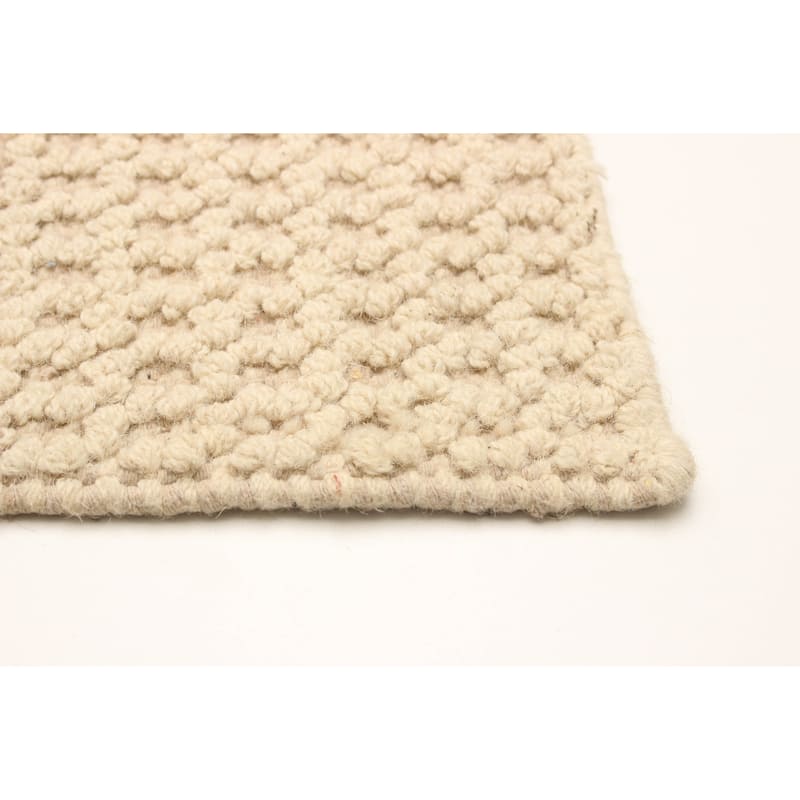 ECARPETGALLERY Braid weave Sienna Cream Wool Rug - 5'5 x 8'1