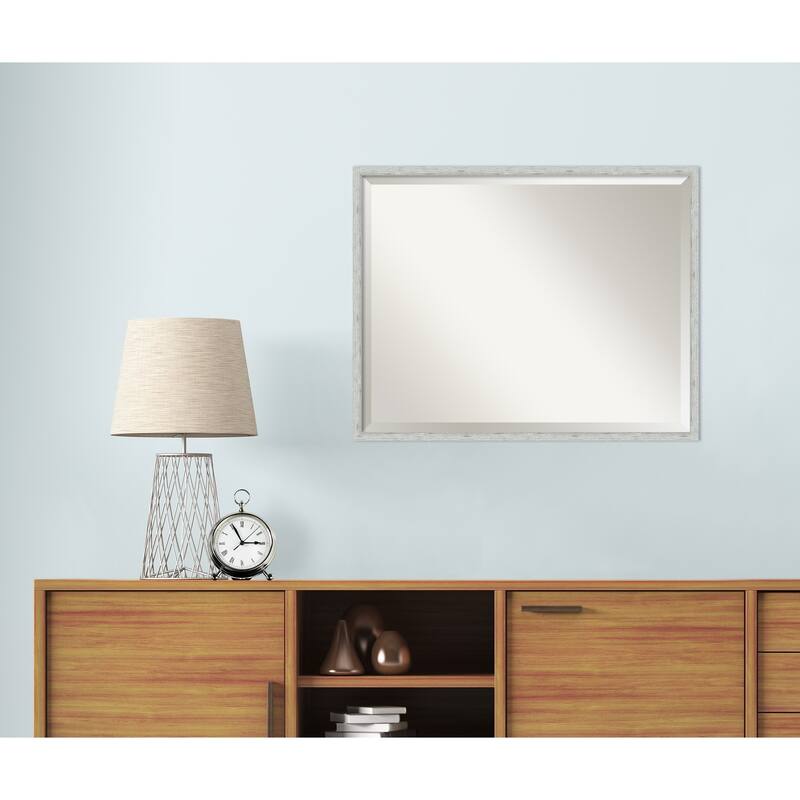 Imprint Beveled Wood Framed Wall Mirror