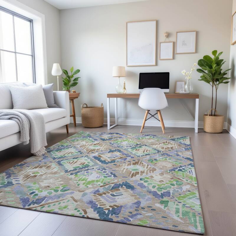 Premium Washable Super Soft Boho Moroccan Mayfield Rug - Beige - 5' x 7'6"