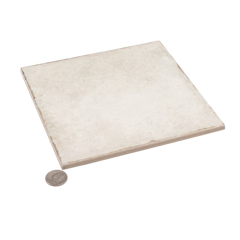 Faenza 8x8 Chalk White Porcelain Square Wall and Floor Tile (6.46 sq ft/case) - 15 Pack