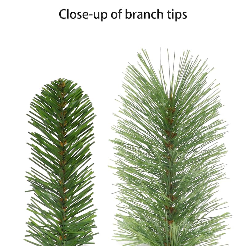 Puleo International 6.5 ft. Pre-Lit Washington Spruce Artificial Christmas Tree