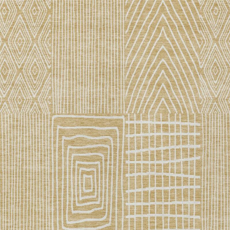 HomeRoots Geometric Transitional Rectangle Outdoor Rug