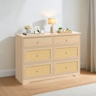 Moasis 6 drawers Rattan dresser Rattan Drawer - Bed Bath & Beyond ...