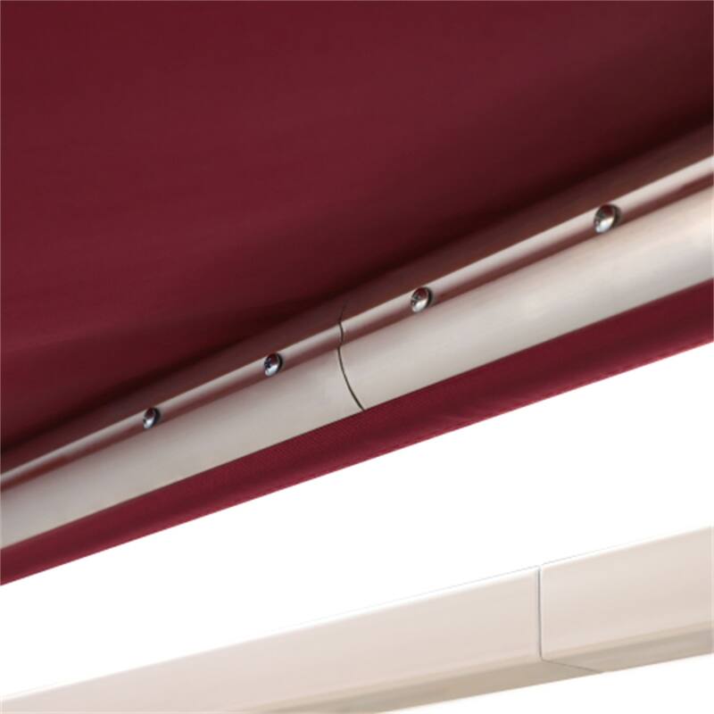 155.5" Wide Retractable Patio Awning with Extendable Aluminum Frame and UV Rain Fabric - 155.5" W x 96.5" D