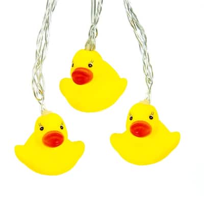 Kurt Adler 10-Light Yellow Duck Warm White LED Light Set - 109.2"