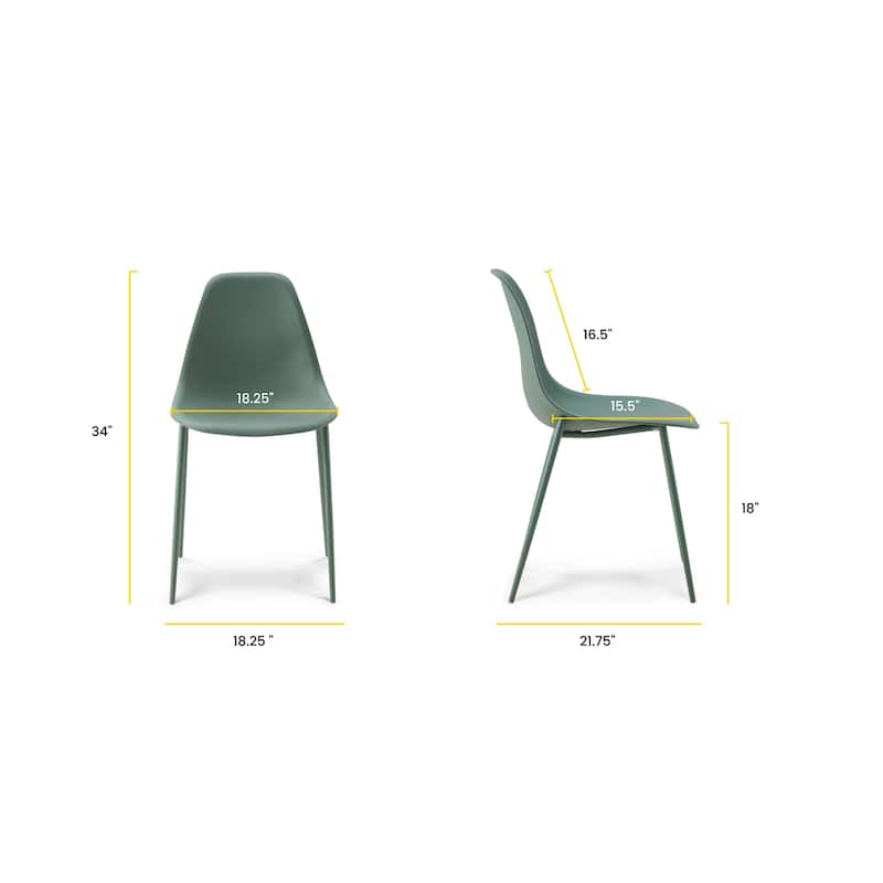 Poly & Bark Isla Dining Chair (Set of 2) - Indoor or Outdoor Use