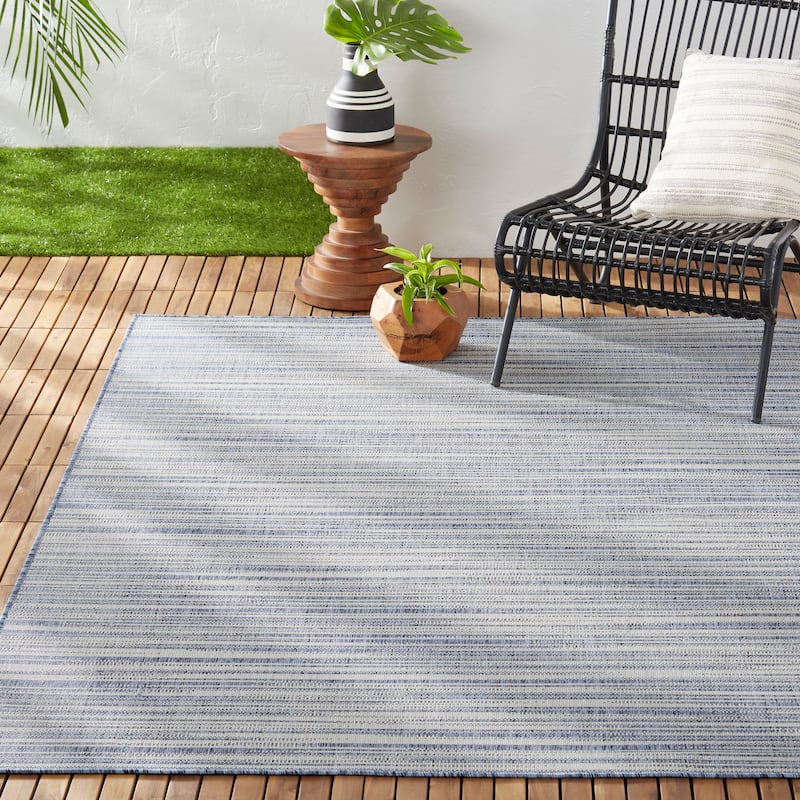 Nicole Miller New York Patio Country Wynona Indoor/Outdoor Area Rug - 5'2"x7'2" - Blue/Beige
