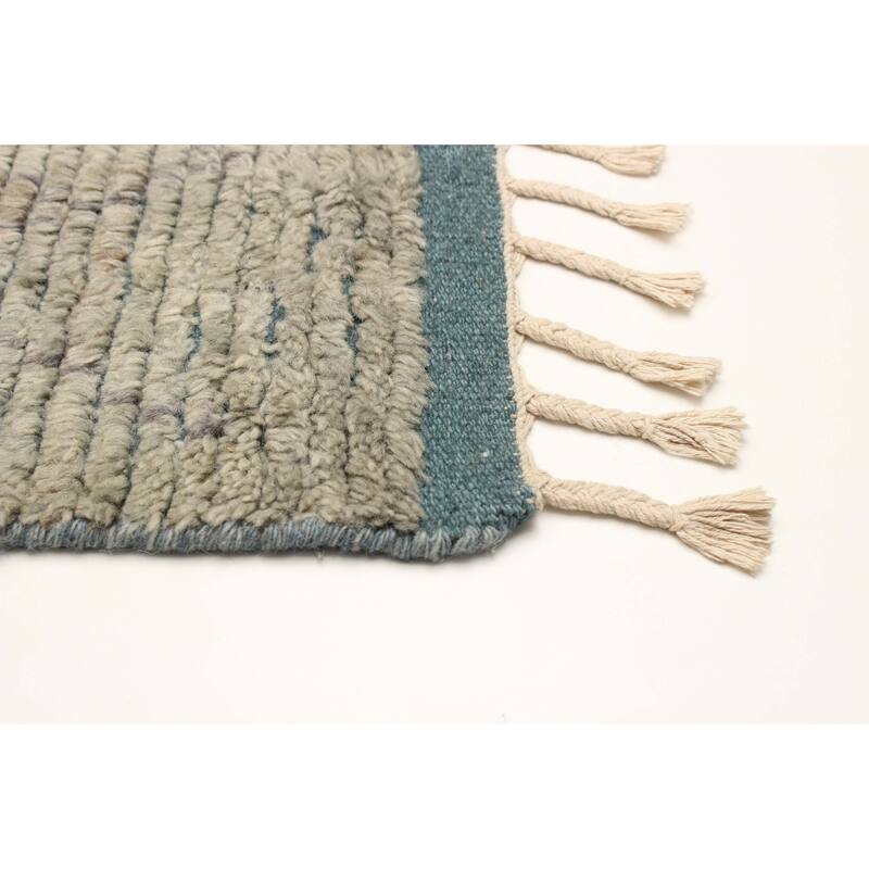 ECARPETGALLERY Hand-knotted Tangier Grey Wool Rug - 5'3 x 8'3