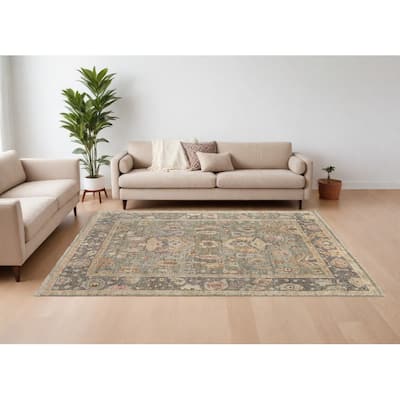 HomeRoots Oriental Traditional Rectangle Area Rug - 162.00 in. x 114.00 in. x 0.28 in.
