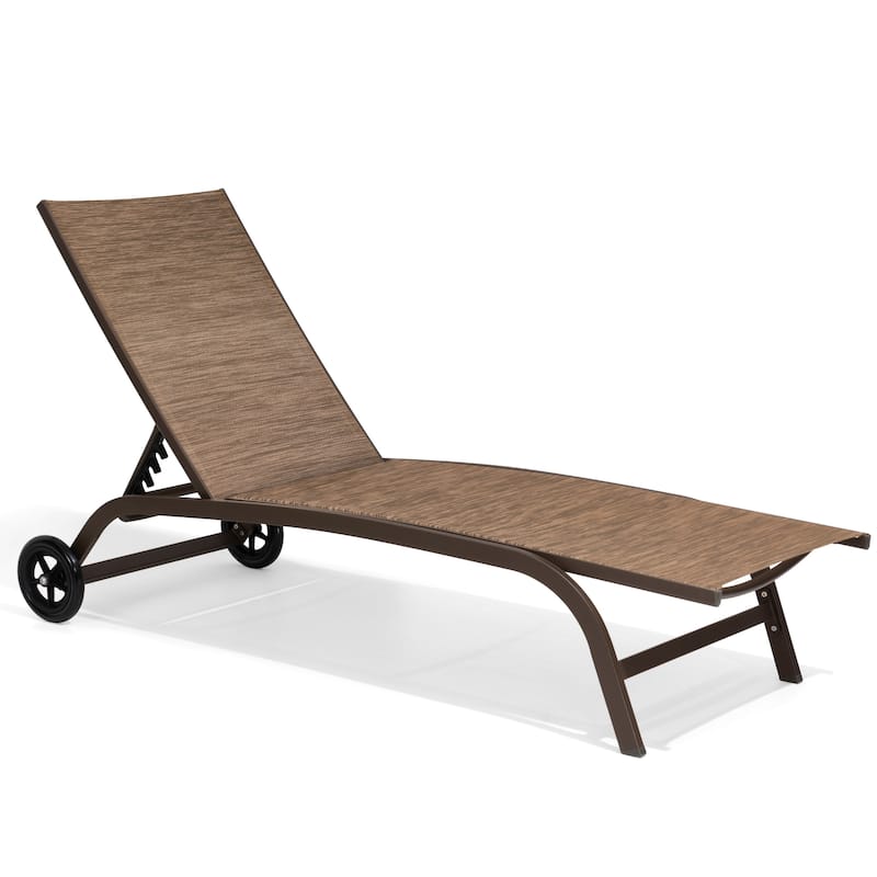 VredHom Adjustable Chaise Lounge Chair with Wheels