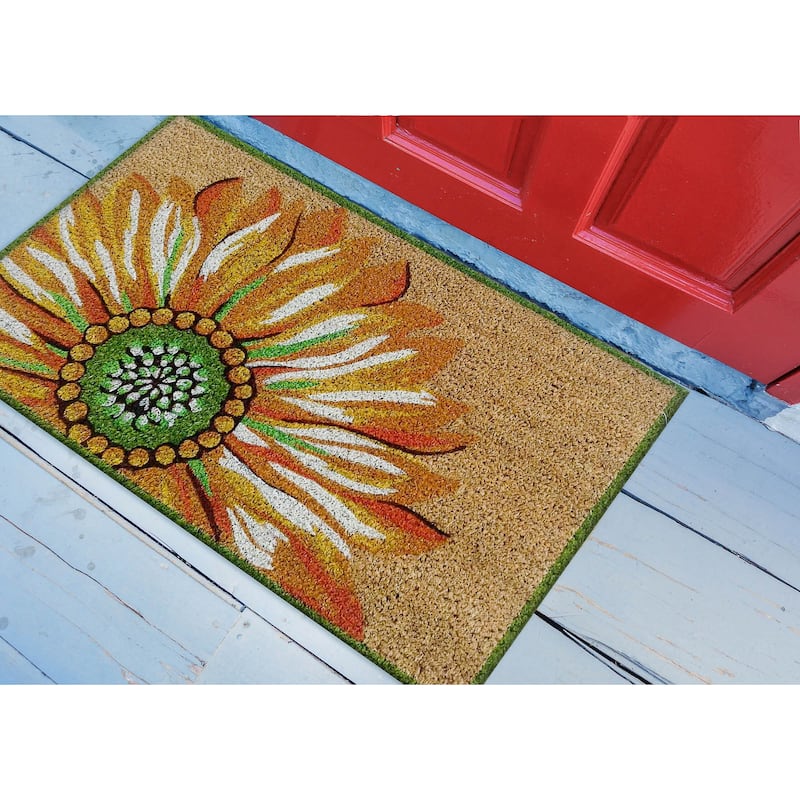 Liora Manne Summer Flower Coir Welcome Door Mat